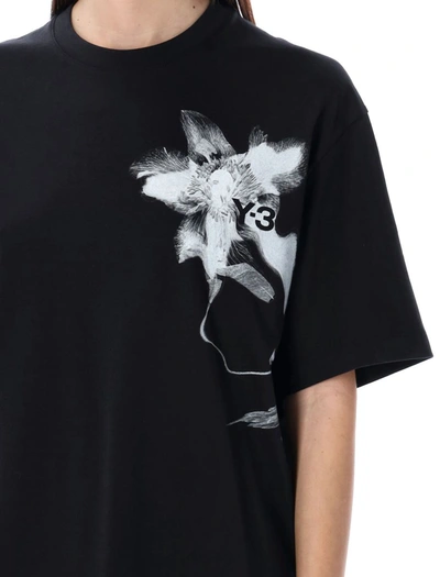 Shop Y-3 Adidas Graphic Print T-shirt In Black