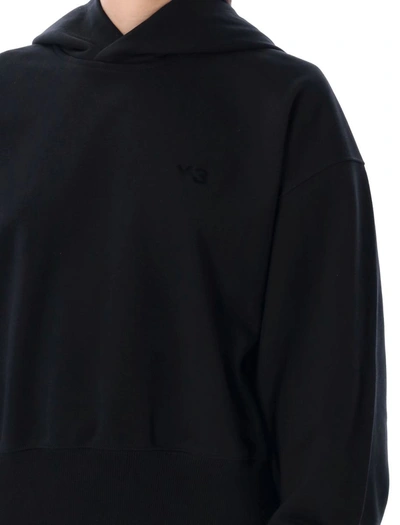 Shop Y-3 Adidas Terry Hoodie In Black