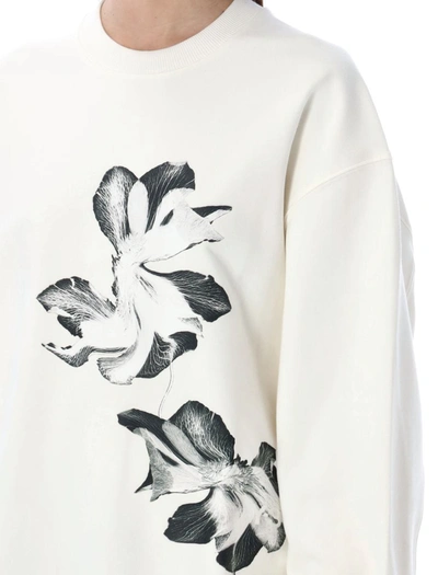 Shop Y-3 Adidas Graphic French Terry Sweatshirt In White