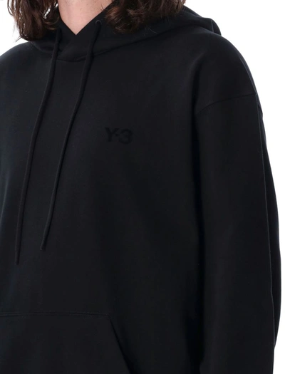 Shop Y-3 Adidas Logo Hoodie In Black