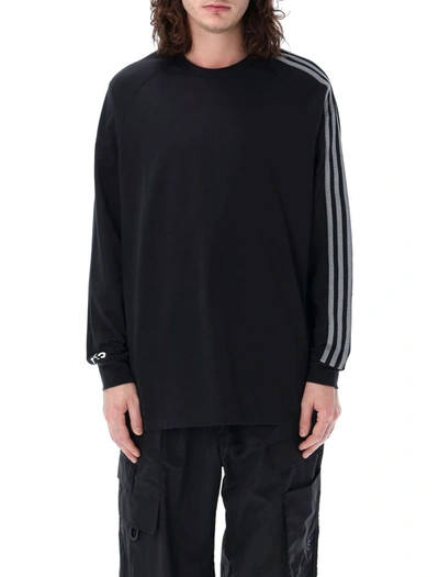 Shop Y-3 Adidas 3-stripes T-shirt In Black