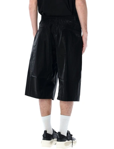 Shop Y-3 Adidas 3-stripes Track Shorts In Black