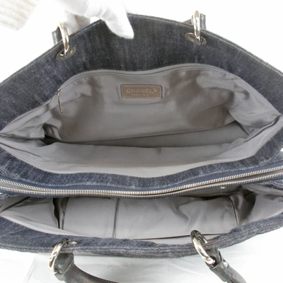 CHANEL Pre-owned Shopping Navy Denim - Jeans Tote Bag ()