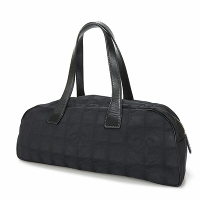 CHANEL Pre-owned Travel Line Black Synthetic Shoulder Bag ()