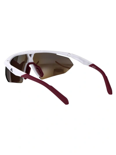 Shop Adidas Originals Adidas Sunglasses In 21l Bianco/roviex Specchiato