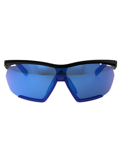 Shop Adidas Originals Adidas Sunglasses In 05x Nero/altro/blu Specchiato