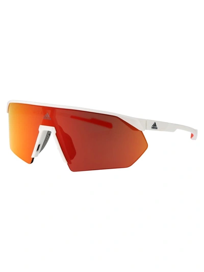 Shop Adidas Originals Adidas Sunglasses In 21l Bianco/roviex Specchiato