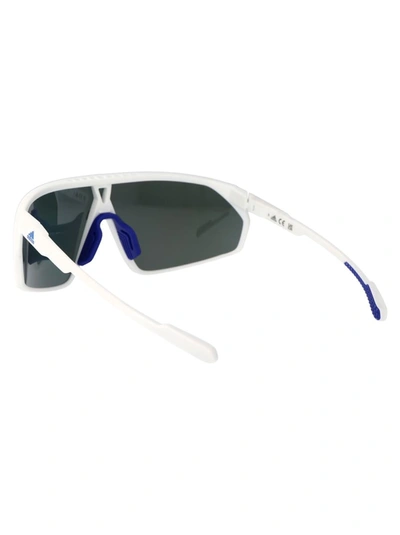 Shop Adidas Originals Adidas Sunglasses In 21z Bianco/viola Grad E/o Specchiato