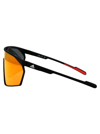 Shop Adidas Originals Adidas Sunglasses In 02l Nero Opaco/roviex Specchiato