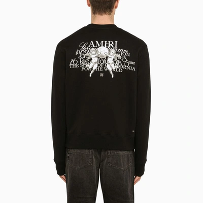 Shop Amiri Crewneck Sweatshirt With Logo Print In Black