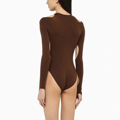 Shop Andreädamo Andreādamo Bodysuit With Cut-out In Pink