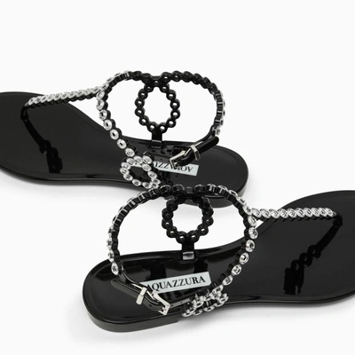 Shop Aquazzura Almost Bare Sandal With Crystals In Black