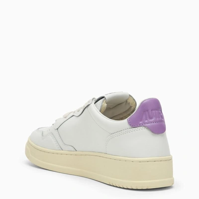 Shop Autry White/lavender Medalist Sneakers
