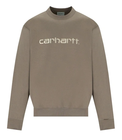 Shop Carhartt Wip  Branch Rattan Sweatshirt With Logo In Brown