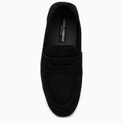 Shop Dolce & Gabbana Dolce&gabbana Suede Loafer In Black