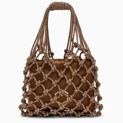 Shop Hibourama Carrie Mini Bag With Light Topaz In Brown