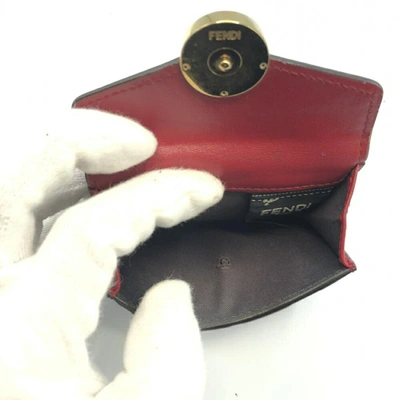 Shop Fendi Brown Leather Wallet  ()