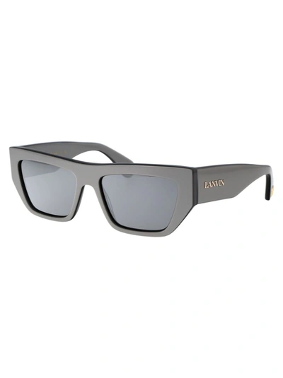Shop Lanvin Sunglasses In 058 Silver