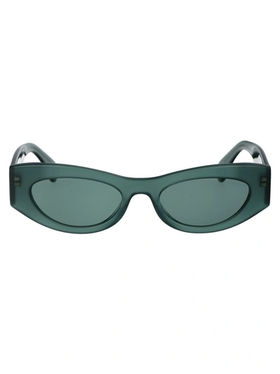 Shop Lanvin Sunglasses In 330 Green