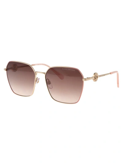 Shop Marc Jacobs Sunglasses In Eyrha Gold Pink
