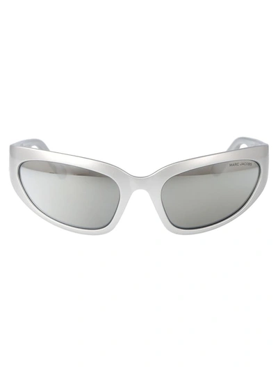 Shop Marc Jacobs Sunglasses In 79dt4 Silv Blk S