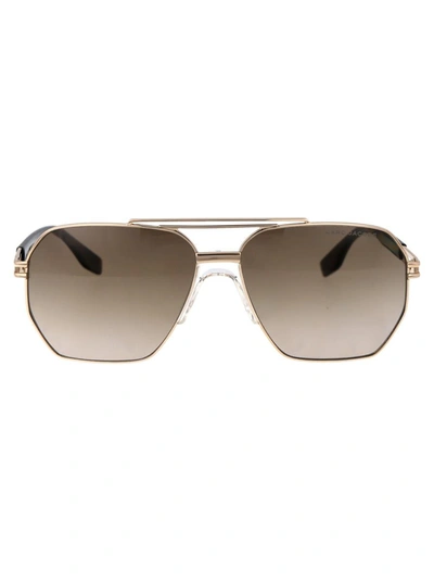 Shop Marc Jacobs Sunglasses In 06jha Gold Havn