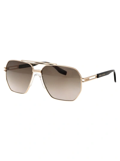 Shop Marc Jacobs Sunglasses In 06jha Gold Havn