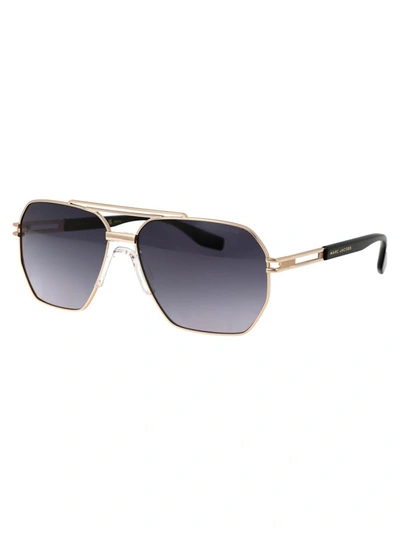 Shop Marc Jacobs Sunglasses In Rhl9o Gold Blck
