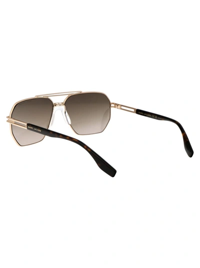Shop Marc Jacobs Sunglasses In 06jha Gold Havn
