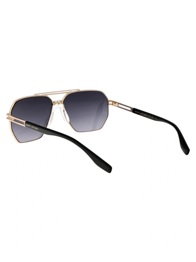 Shop Marc Jacobs Sunglasses In Rhl9o Gold Blck