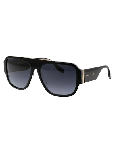 Shop Marc Jacobs Sunglasses In 1ei9o Blk Ptt Gr