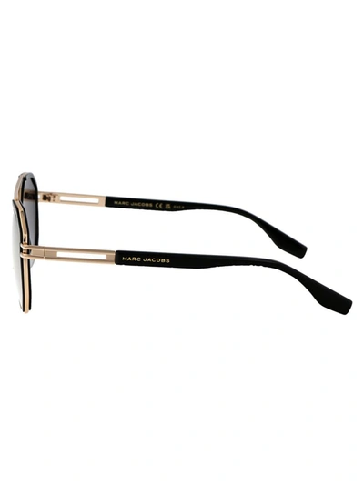 Shop Marc Jacobs Sunglasses In Rhlfq Gold Blck