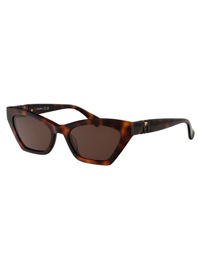 Shop Max Mara Sunglasses In 52e Avana Scura/marrone