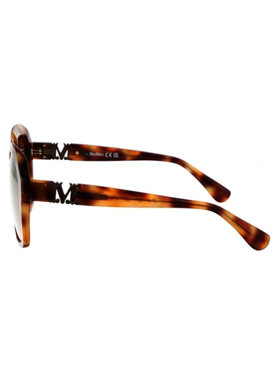 Shop Max Mara Sunglasses In 53e Avana Bionda/marrone