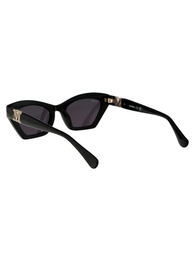 Shop Max Mara Sunglasses In 01a Nero Lucido/fumo