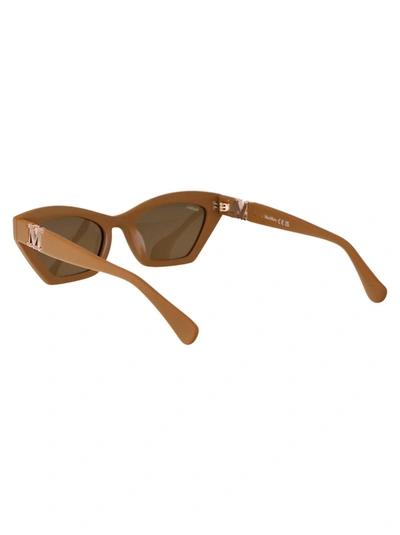 Shop Max Mara Sunglasses In 73e Rosa Op/marrone