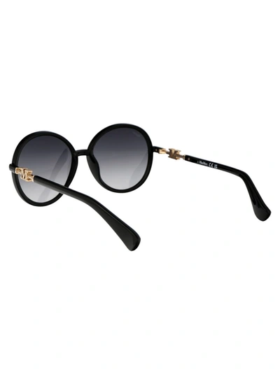 Shop Max Mara Sunglasses In 01b Nero Lucido/fumo Grad