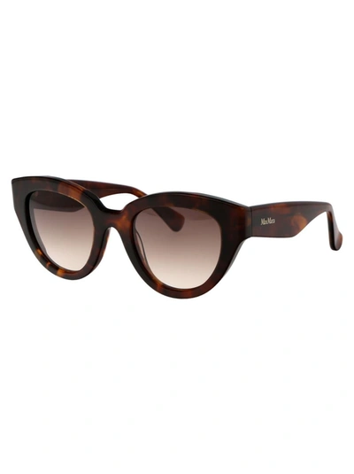 Shop Max Mara Sunglasses In 53f Avana Bionda/marrone Grad