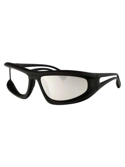 Shop Mykita Sunglasses In 354 Md1 Pitch Black | Silver