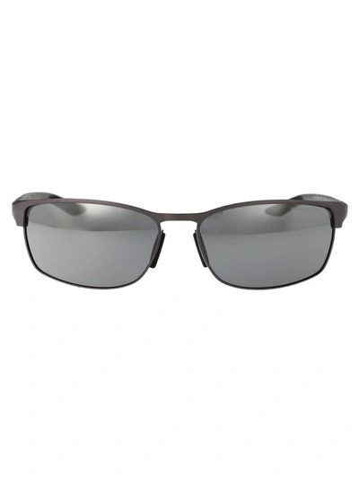 Shop Nike Sunglasses In 918 Grey W/ Silver Flash Satin Gunmetal