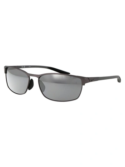 Shop Nike Sunglasses In 918 Grey W/ Silver Flash Satin Gunmetal