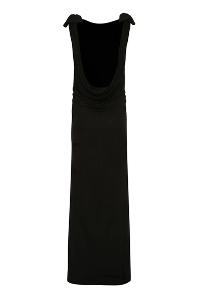Shop Nina Ricci Stretch Viscose Dress In Black