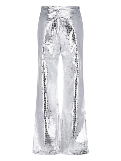 Shop Rotate Birger Christensen Trousers In Silver