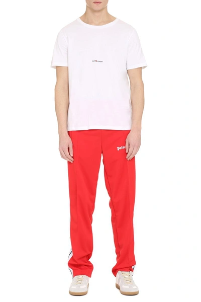Saint Laurent Logo-print Cotton T-shirt In White