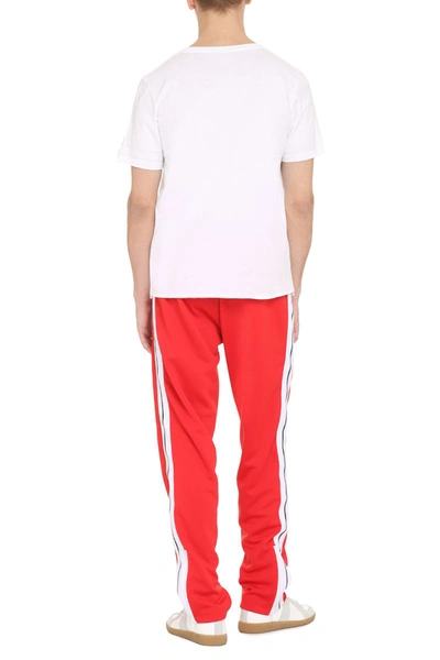 Shop Saint Laurent Logo Cotton T-shirt In White