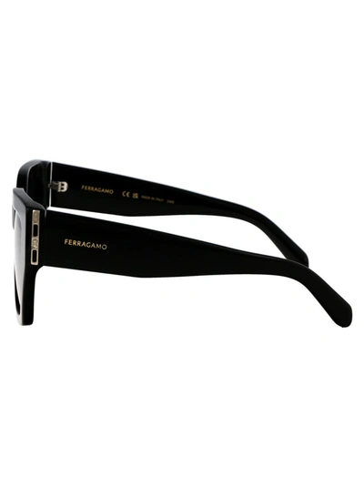 Shop Ferragamo Salvatore  Sunglasses In 001 Black