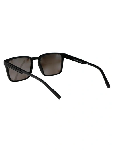 Shop Tommy Hilfiger Sunglasses In 003m9 Mtt Black