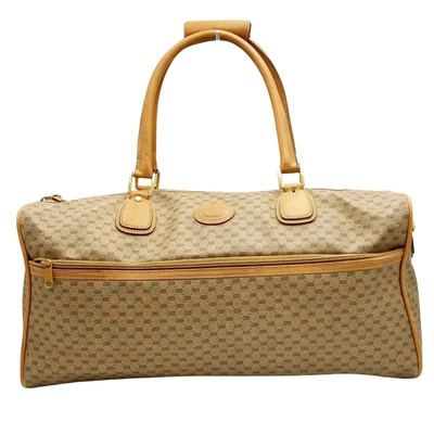 Shop Gucci Beige Canvas Travel Bag ()