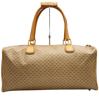 Shop Gucci Beige Canvas Travel Bag ()