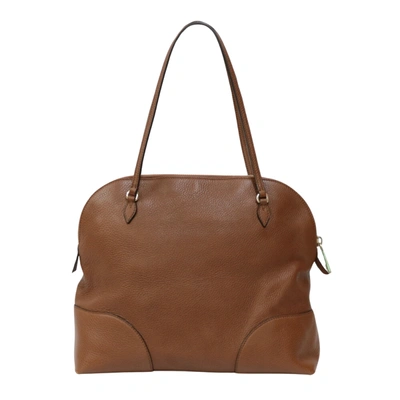 Shop Gucci Bree Brown Leather Shopper Bag ()